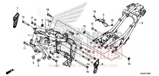 CARROSSERIE DE CHASSIS CBR500RAG de 2016